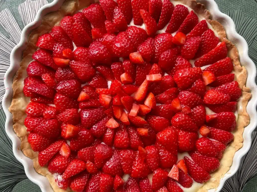 Photo d'une tarte aux fraises