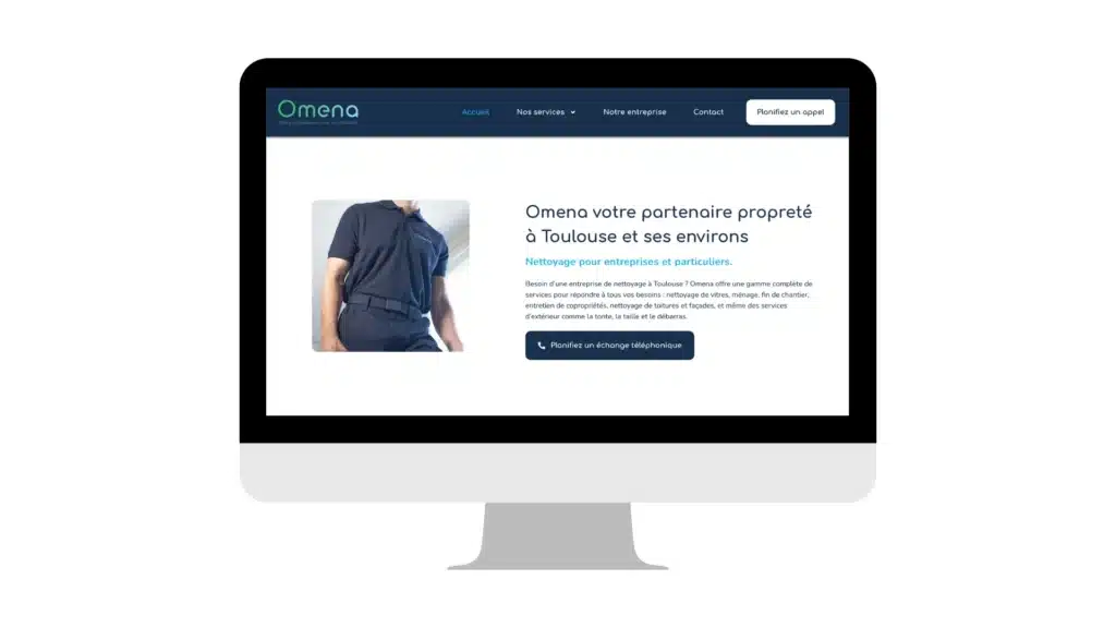 Page d'accueil du site Omena (https://omena.fr)