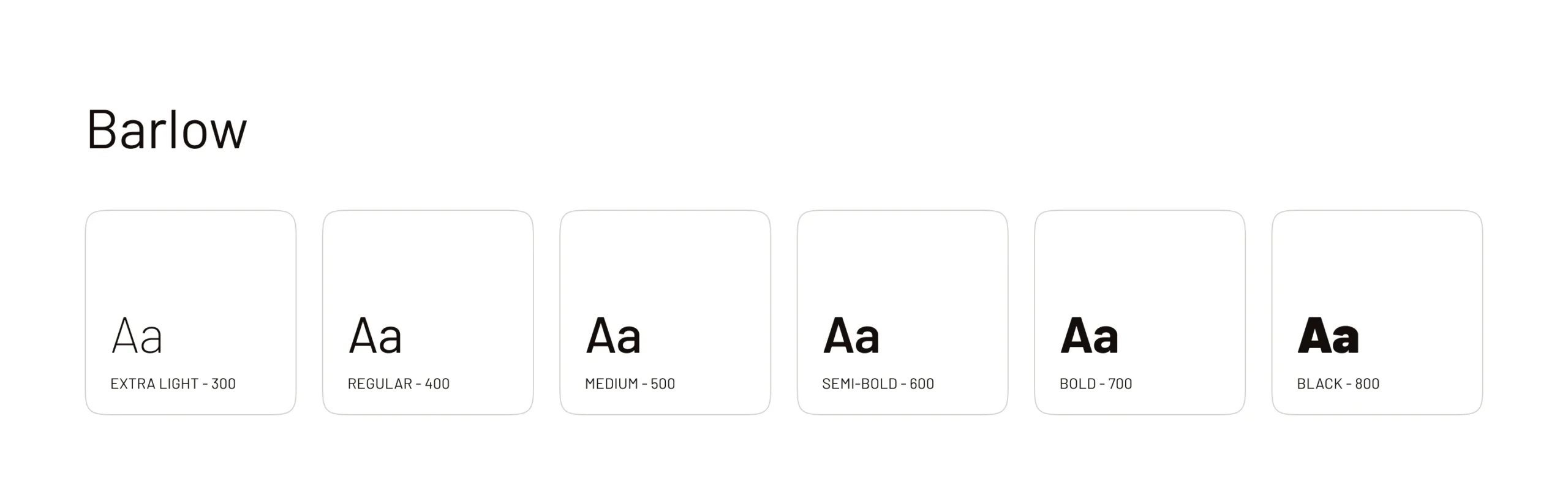 Projet application SaaS Inreach : typographie choisie (Barlow)